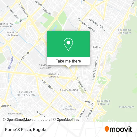 Rome´S Pizza map