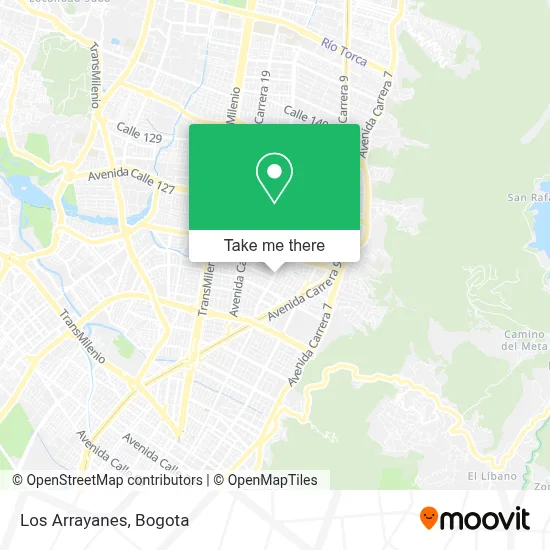 Los Arrayanes map