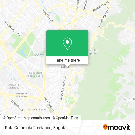 Ruta Colombia Freelance map