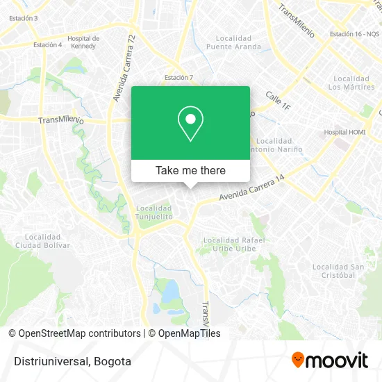 Distriuniversal map