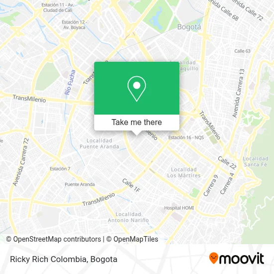 Ricky Rich Colombia map