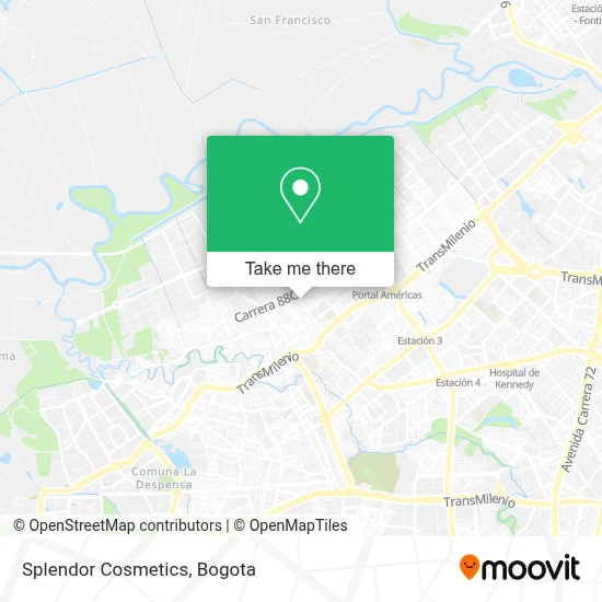 Splendor Cosmetics map