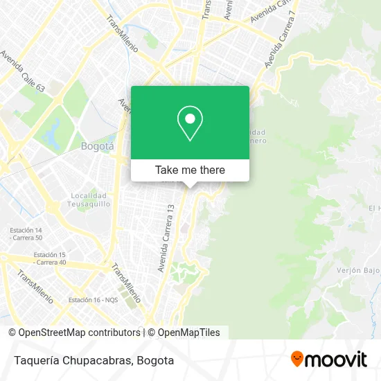Taquería Chupacabras map