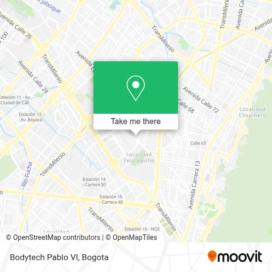 Bodytech Pablo VI map