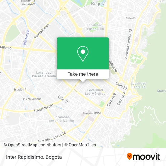 Inter Rapidisimo map