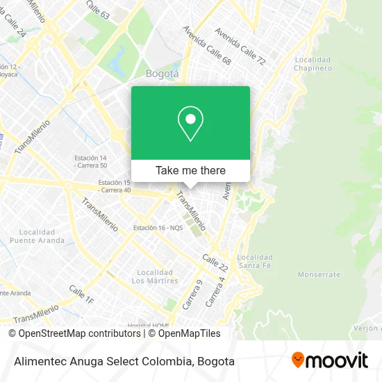 Alimentec Anuga Select Colombia map