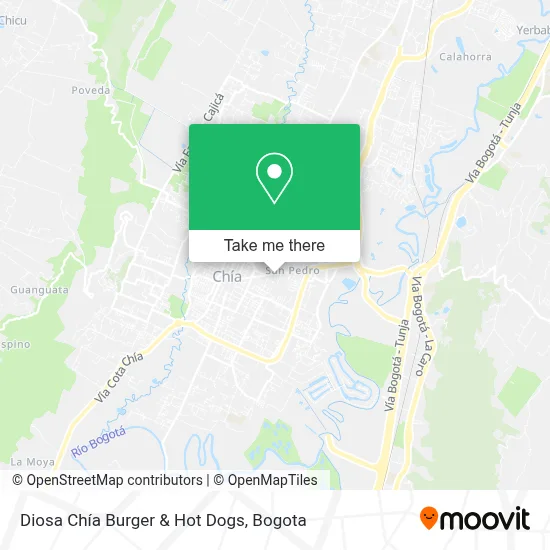Diosa Chía Burger & Hot Dogs map