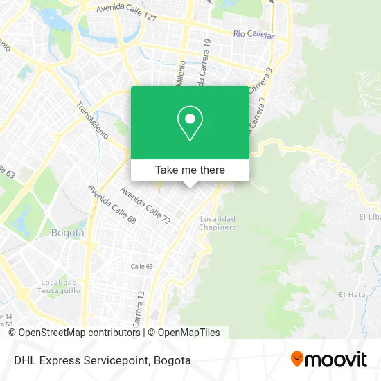 DHL Express Servicepoint map