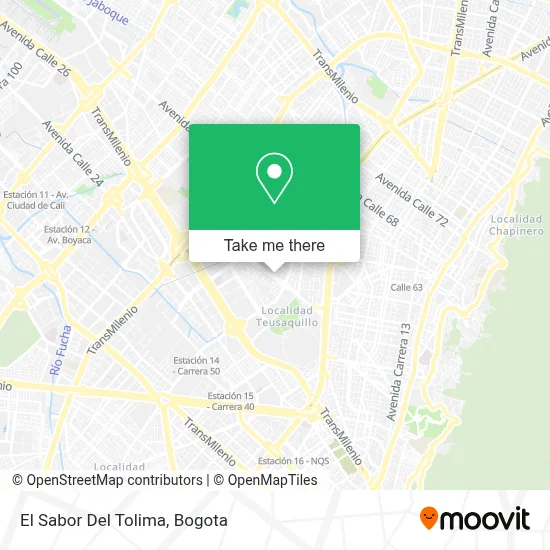 El Sabor Del Tolima map