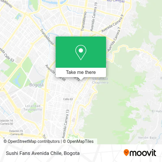 Sushi Fans Avenida Chile map