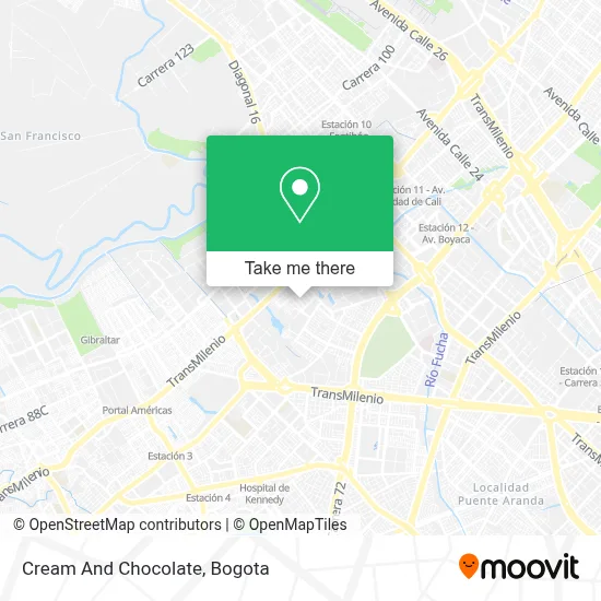 Cream And Chocolate map