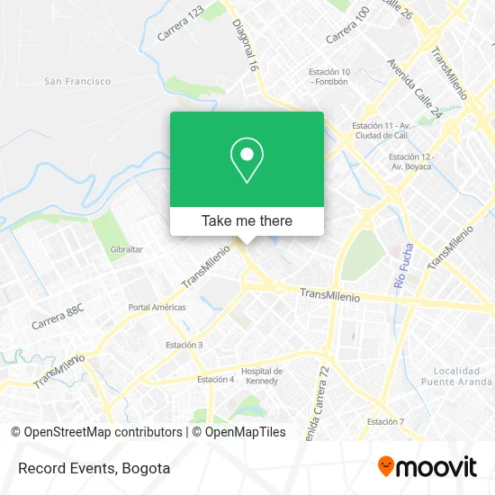 Record Events map