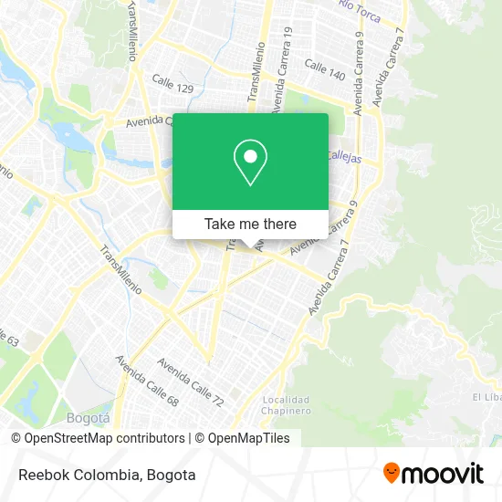 Reebok Colombia map