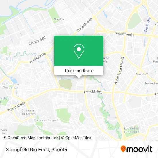 Springfield Big Food map