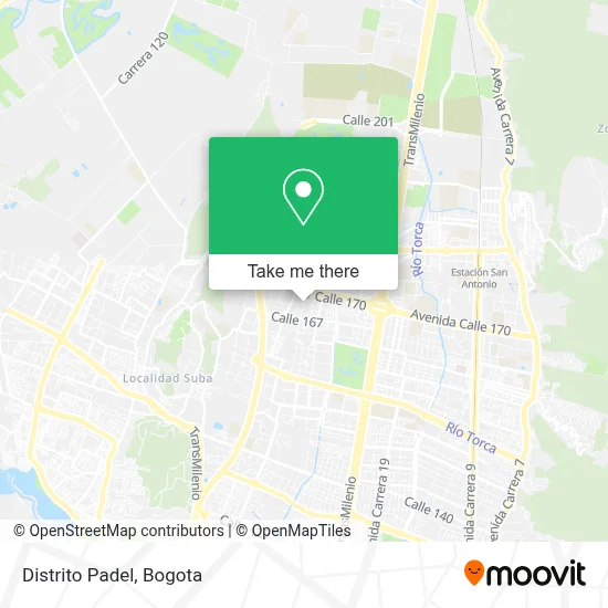Distrito Padel map