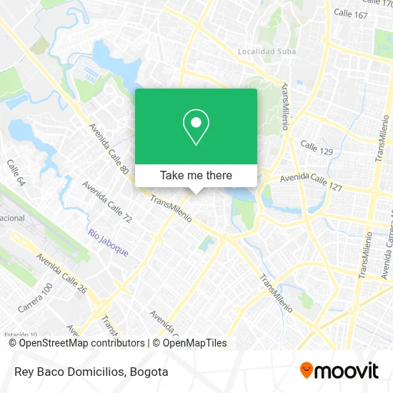 Rey Baco Domicilios map