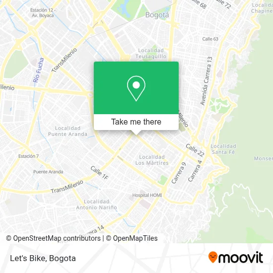 Let's Bike map
