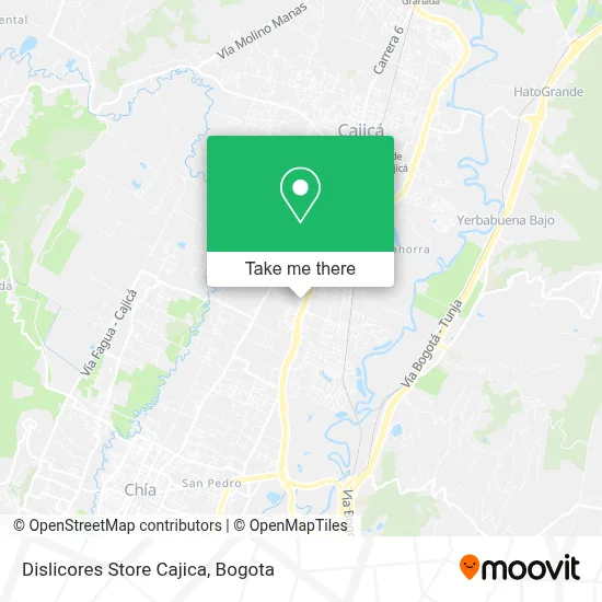 Dislicores Store Cajica map