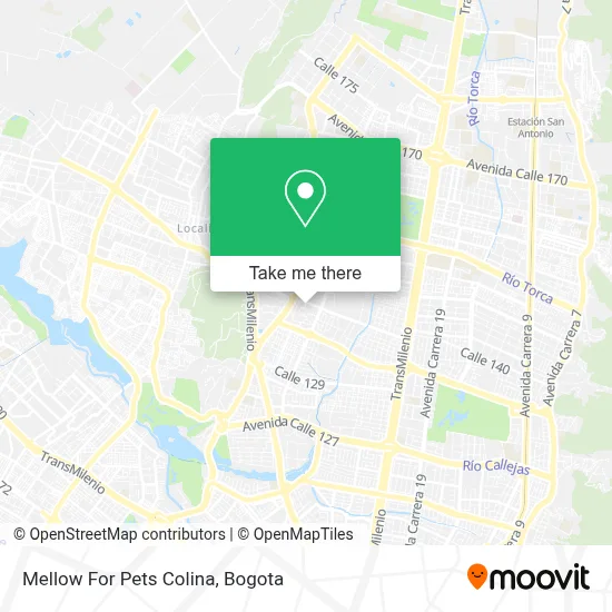 Mellow For Pets Colina map