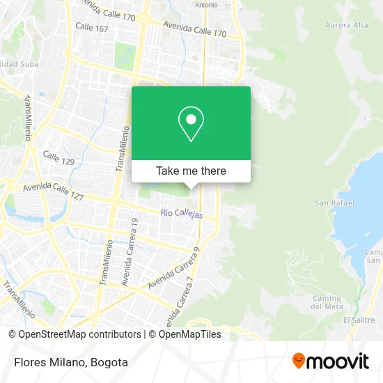 Flores Milano map