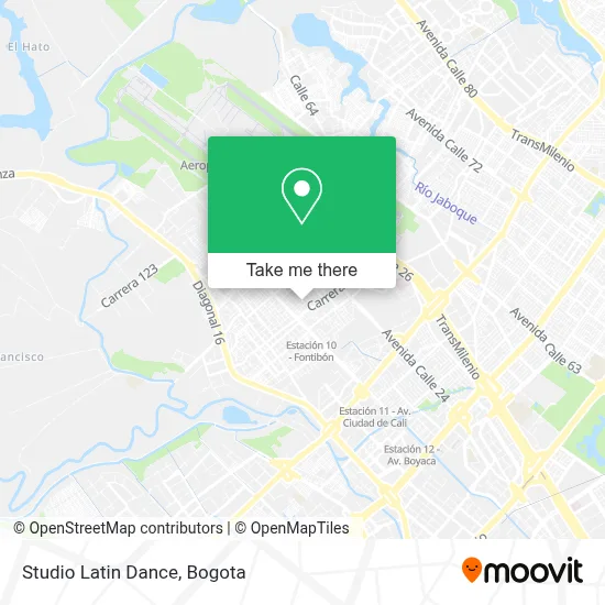 Studio Latin Dance map