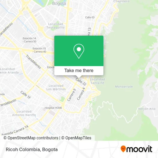 Ricoh Colombia map