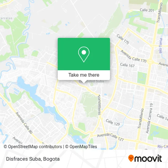 Disfraces Suba map