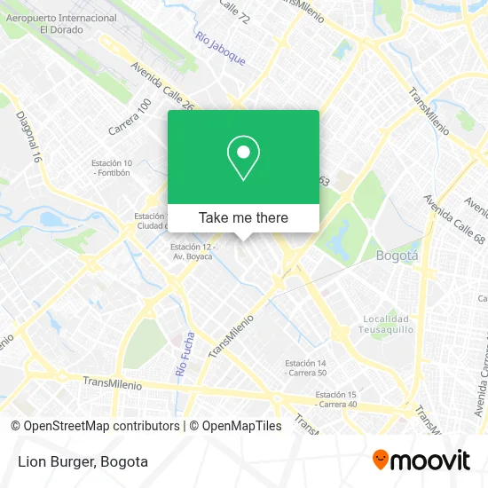 Lion Burger map