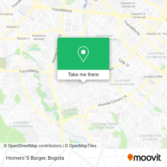 Homero´S Burger map
