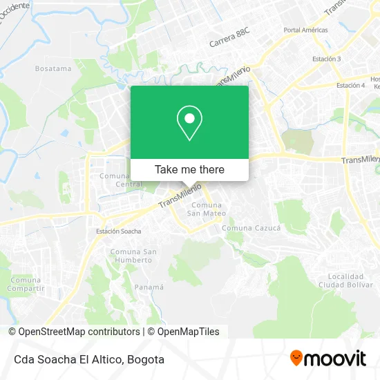 Cda Soacha El Altico map