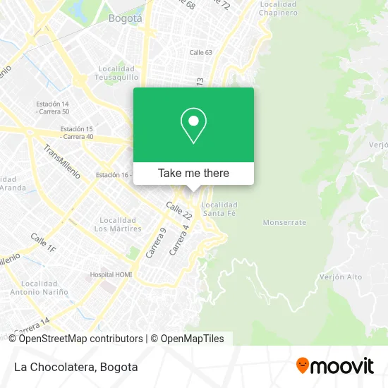 La Chocolatera map