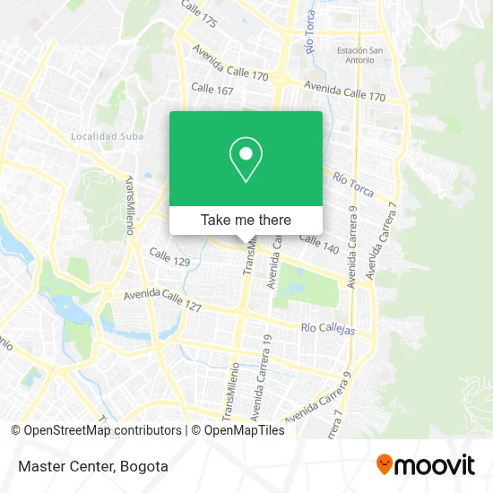 Master Center map