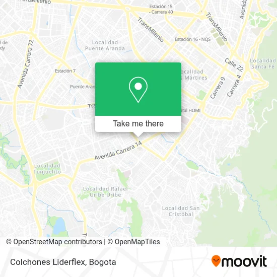 Colchones Liderflex map