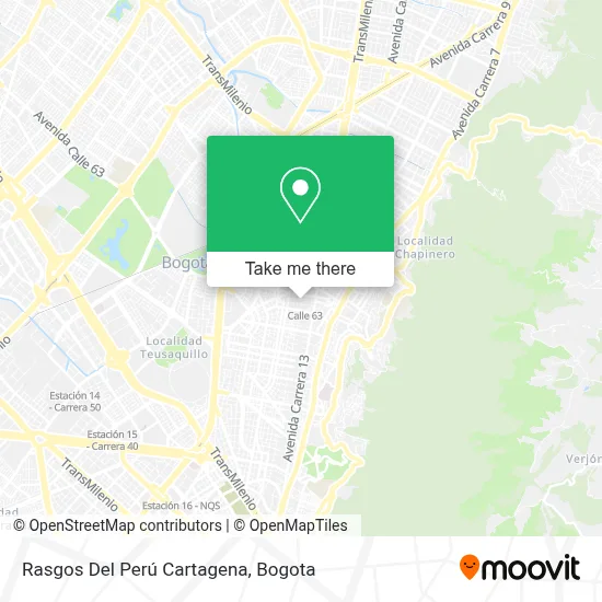 Rasgos Del Perú Cartagena map