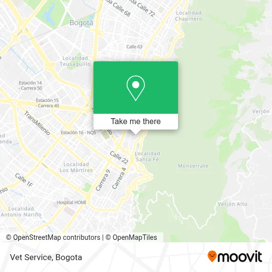 Vet Service map
