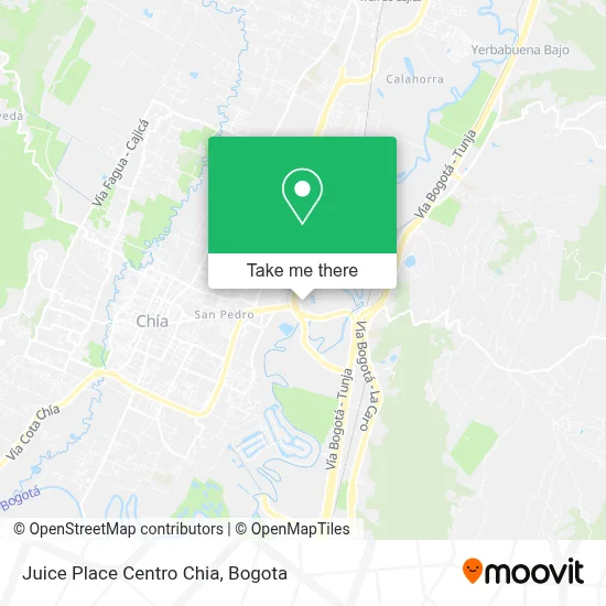 Juice Place Centro Chia map