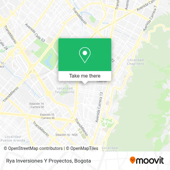 Mapa de Rya Inversiones Y Proyectos