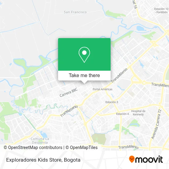 Exploradores Kids Store map
