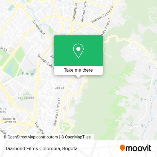 Diamond Films Colombia map