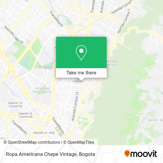 Ropa Americana Chepe Vintage map