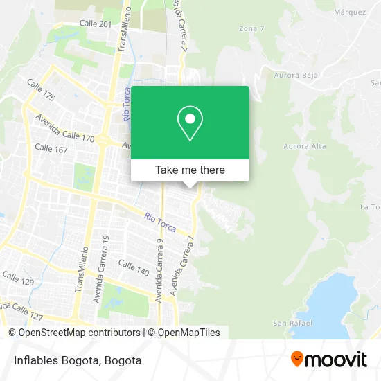 Inflables Bogota map