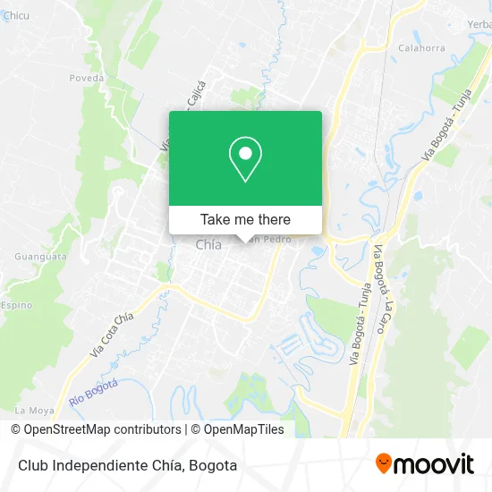 Club Independiente Chía map