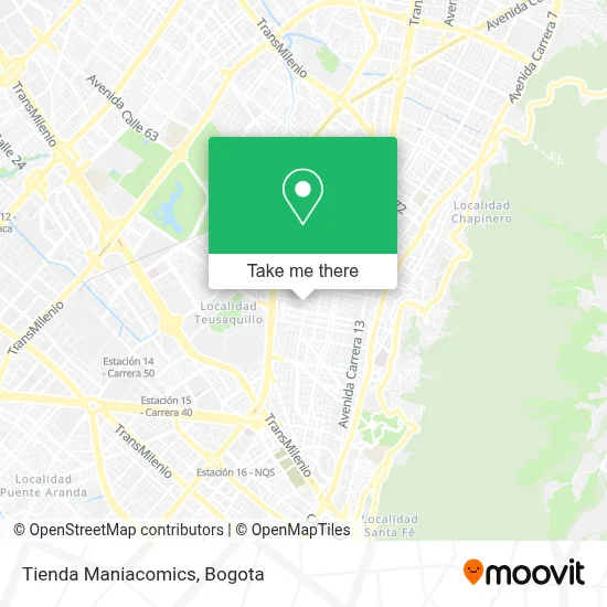 Tienda Maniacomics map