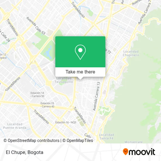El Chupe map