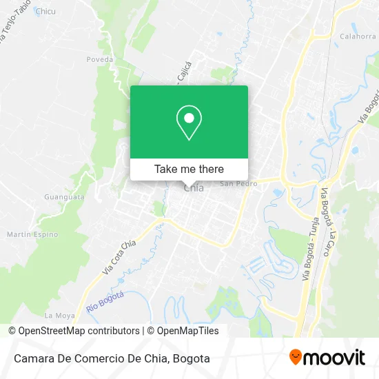 Camara De Comercio De Chia map