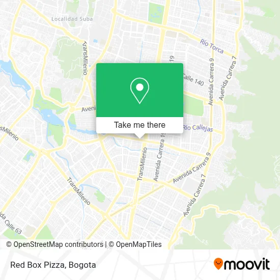 Red Box Pizza map