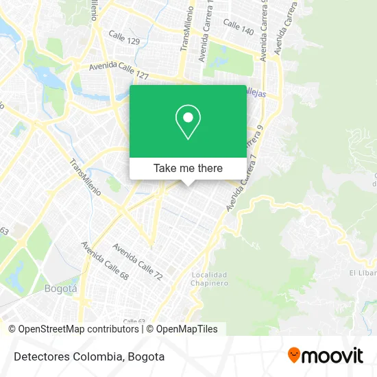 Detectores Colombia map