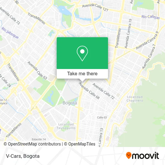 V-Cars map