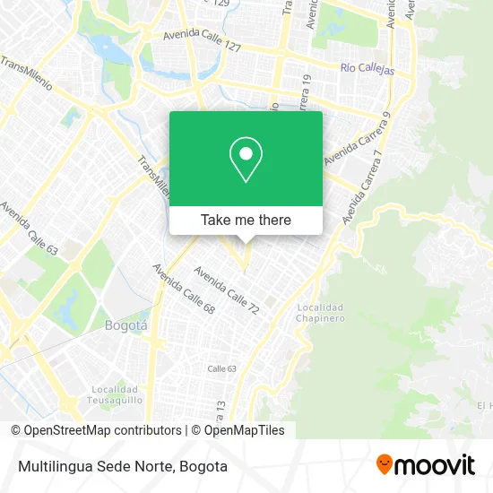 Multilingua Sede Norte map