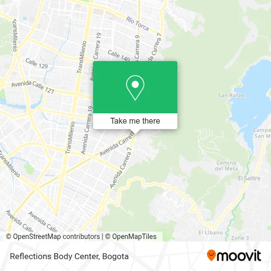 Reflections Body Center map